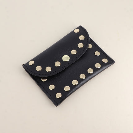 Pochette Rock - cloutée, véritable cuir de vachette, 1 compartiment