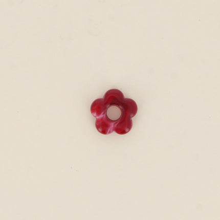 Perle de fleur en résine 15,5mm, 10 pièces