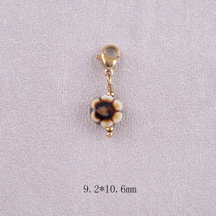 Charm - fleur en céramique émaillée