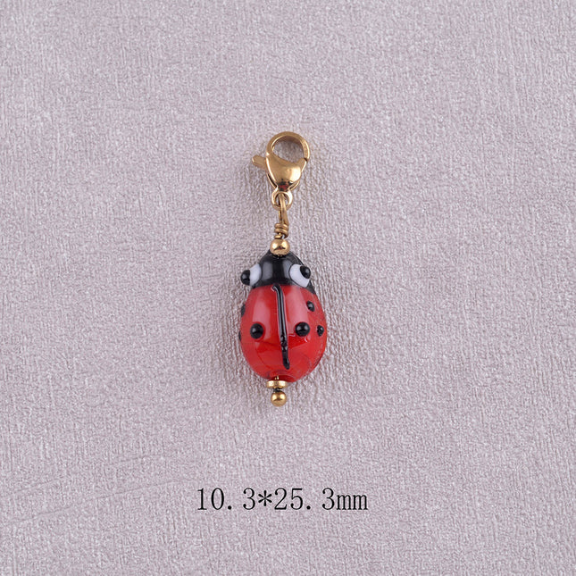 Charm - coccinelle en céramique émaillée