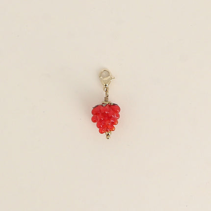 Charm - framboise en résine