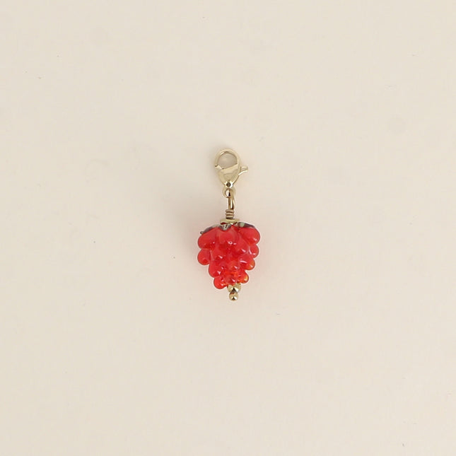 Charm - framboise en résine