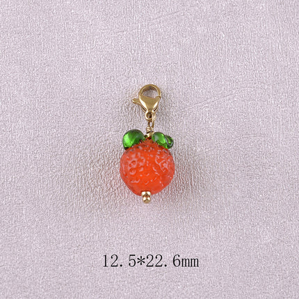 Charm - orange en résine
