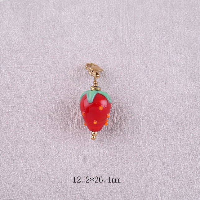 Charm - fraise en résine