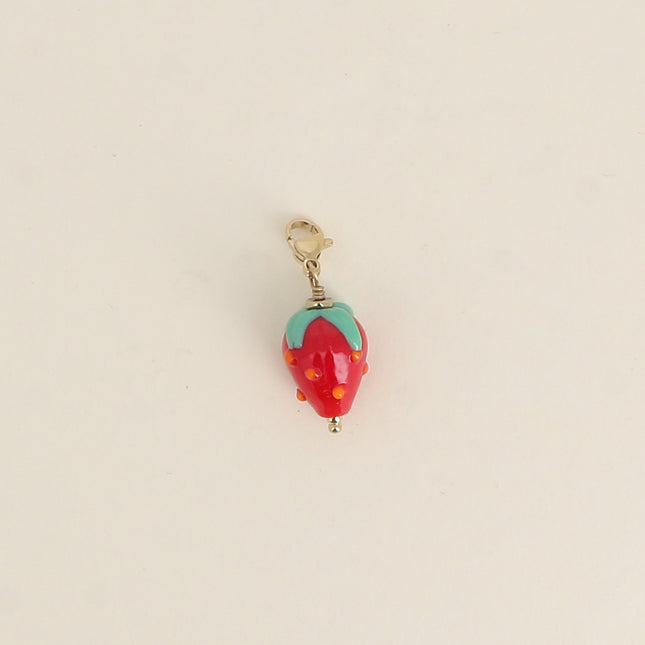 Charm - fraise en résine