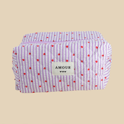 Grande trousse - en coton/polyester - 23 x 12 x 14 cm