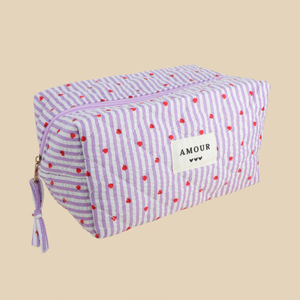 Grande trousse - en coton/polyester - 23 x 12 x 14 cm