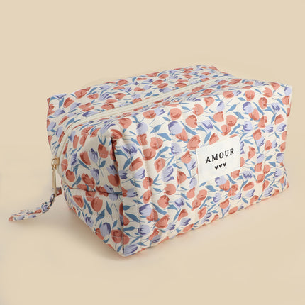 Grande trousse - en coton/polyester - 23 x 12 x 14 cm