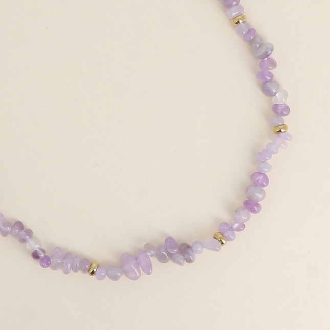 Collier sur fil - pierres naturelles