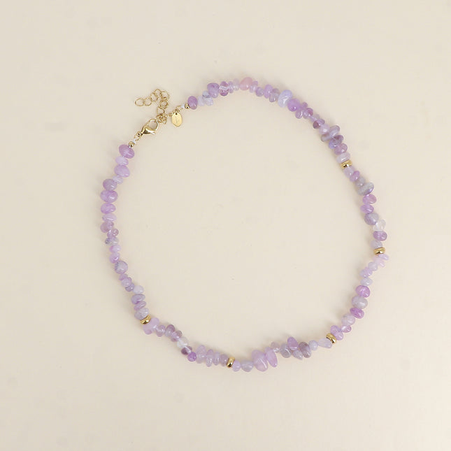 Collier sur fil - pierres naturelles