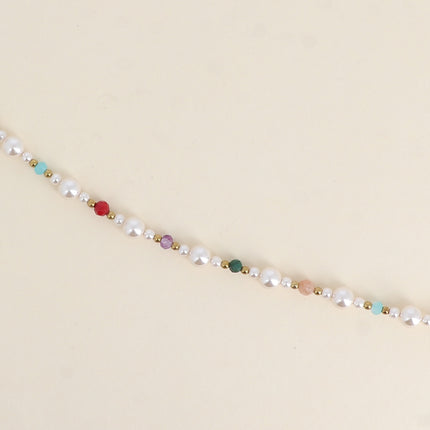 Bracelet on a thread - resin beads, natural stones and stainless steel beads