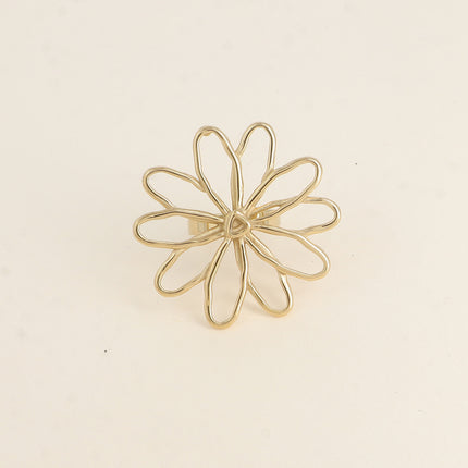 Bague - grande fleur ajourée