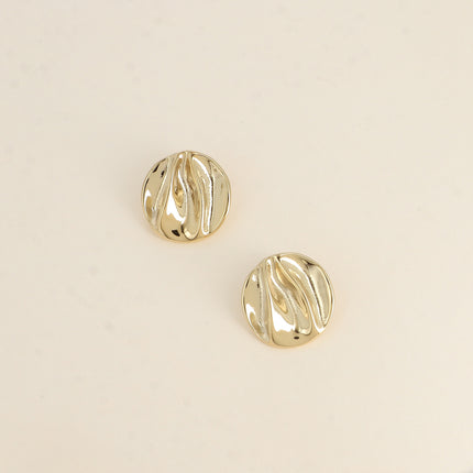 Boucles puces - pièce ronde texturée