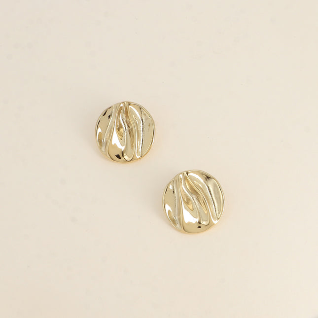 Boucles puces - pièce ronde texturée
