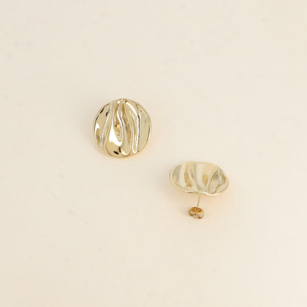 Boucles puces - pièce ronde texturée
