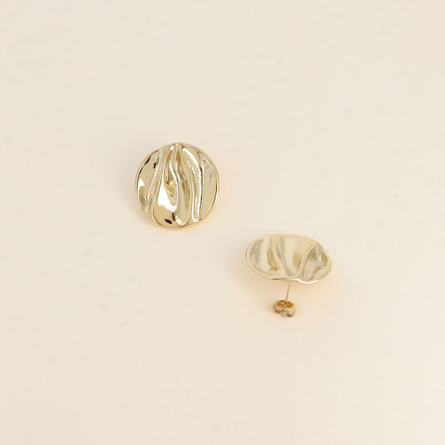 Boucles puces - pièce ronde texturée