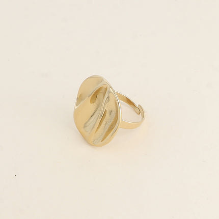 Bague - pièce ronde texturée