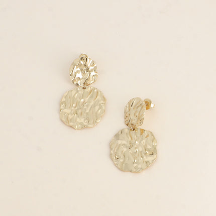 Dangle earrings - 2 hammered pieces