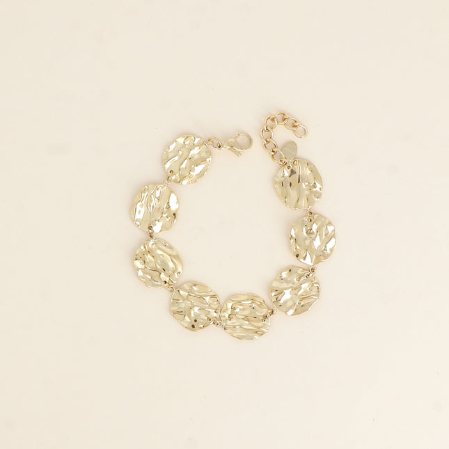 Bracelet - hammered round pieces