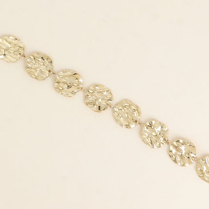 Bracelet - hammered round pieces