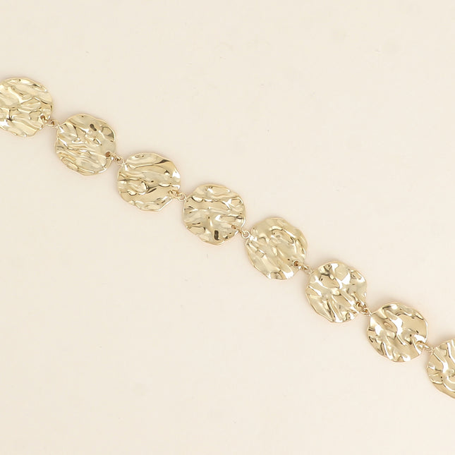 Bracelet - hammered round pieces