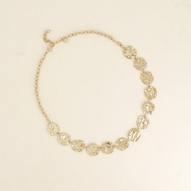 Collier - pièces rondes martelées