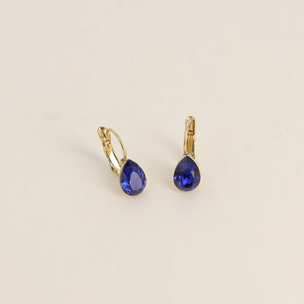 Boucles dormeuses Bertille Mini - goutte et cristaux Swarovski®