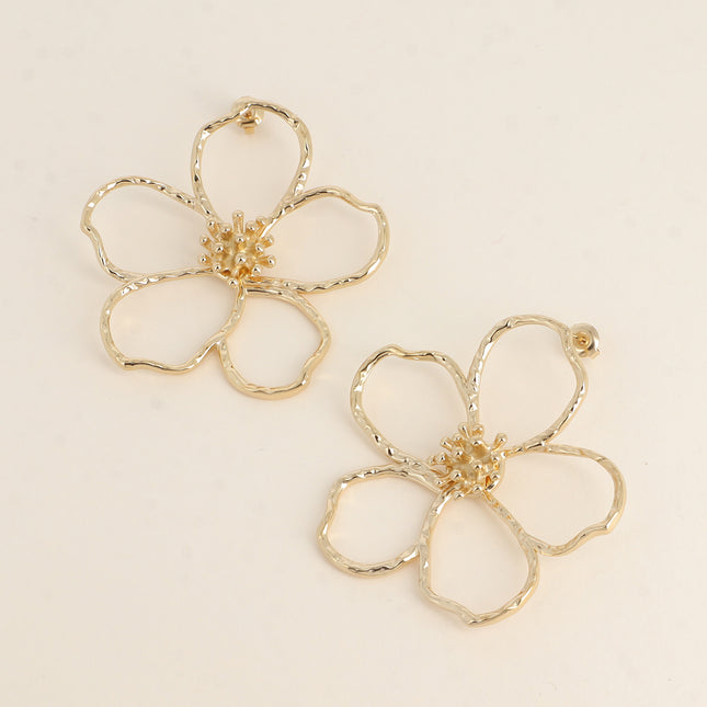Boucles puces - fleur ajourée