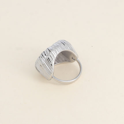 Bague Rowan - carré strié