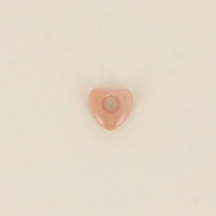 Perle forme cœur en résine 15 x 14 mm, 10 pièces