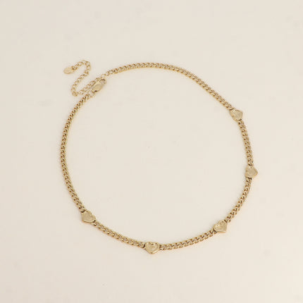 Collier - ras de cou, 5 coeurs