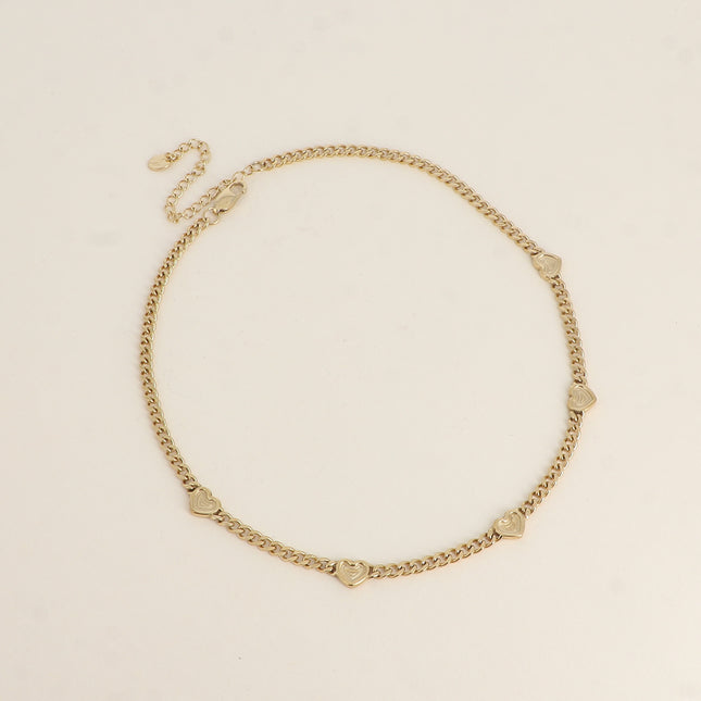Collier - ras de cou, 5 coeurs