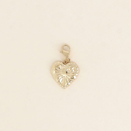 Charm - pendentif coeur texturé