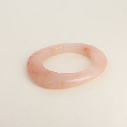 Bracelet Esmoryne - jonc fermé forme plate ovale en résine