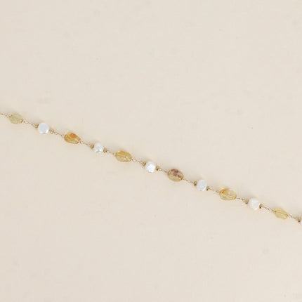 Bracelet - perles d'eau douce et de pierres naturelles
