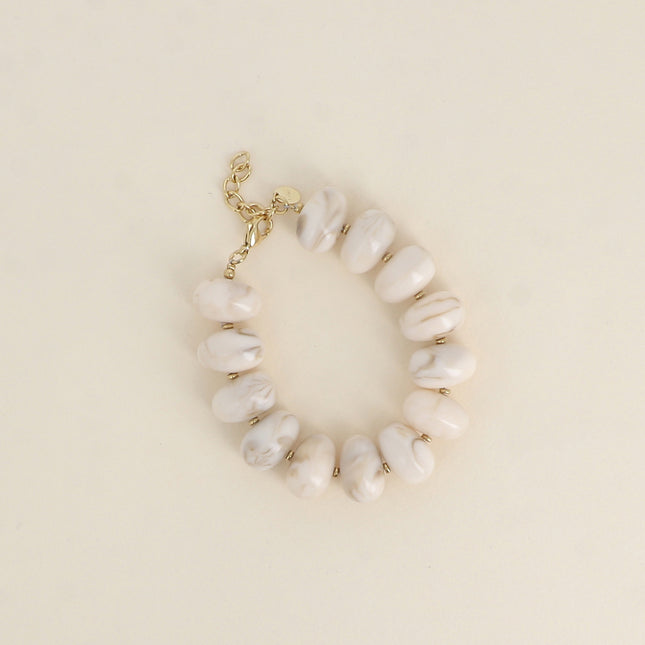Bracelet - large oval resin beads