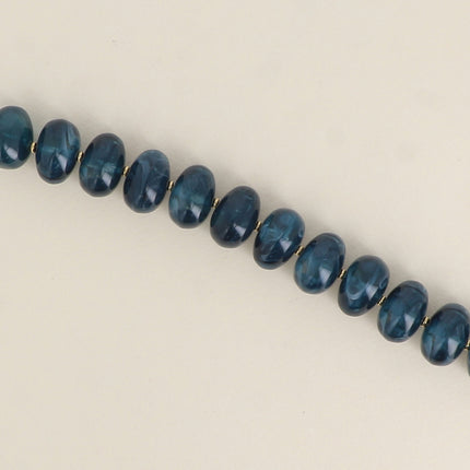 Bracelet - grosses perles de résine ovales