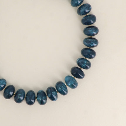 Collier - grosses perles de résine ovales