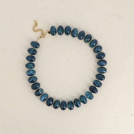 Collier - grosses perles de résine ovales