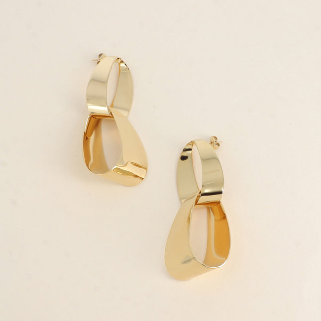 Boucles pendantes - double anneau large