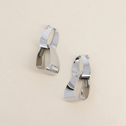 Boucles pendantes - double anneau large