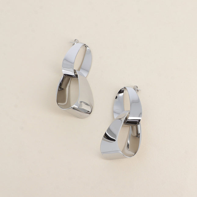 Boucles pendantes - double anneau large