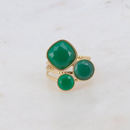 Bague Trilogie – pierres naturelles