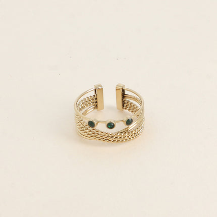 Bague - 3 anneaux avec 3 oxydes de zirconium