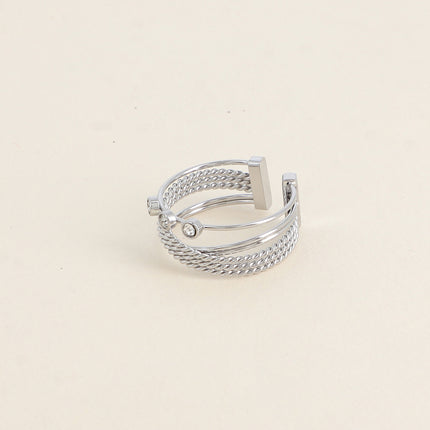 Bague - 3 anneaux avec 3 oxydes de zirconium