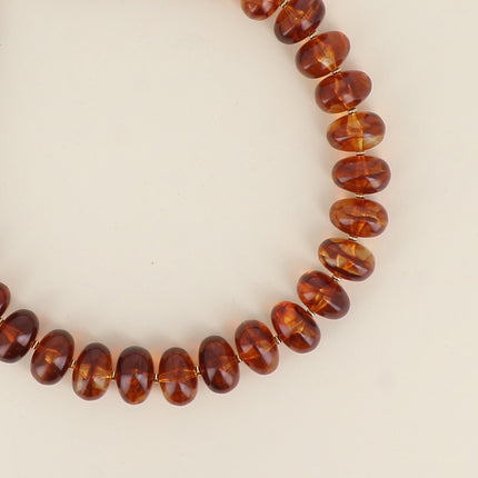 Collier - grosses perles de résine ovales