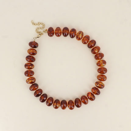 Collier - grosses perles de résine ovales