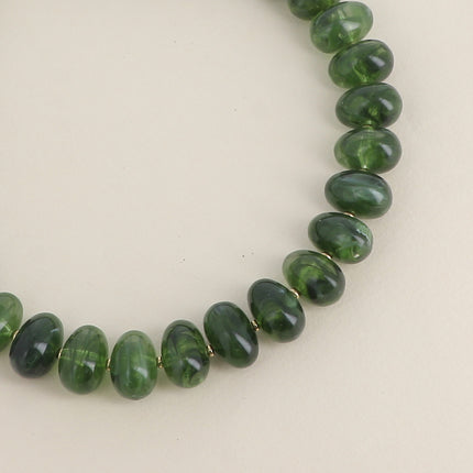 Collier - grosses perles de résine ovales