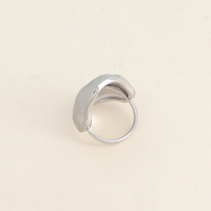 Bague Aulne - forme bombée martelée et mat