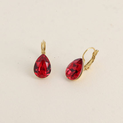 Boucles dormeuses Bertille - goutte et cristaux Swarovski®